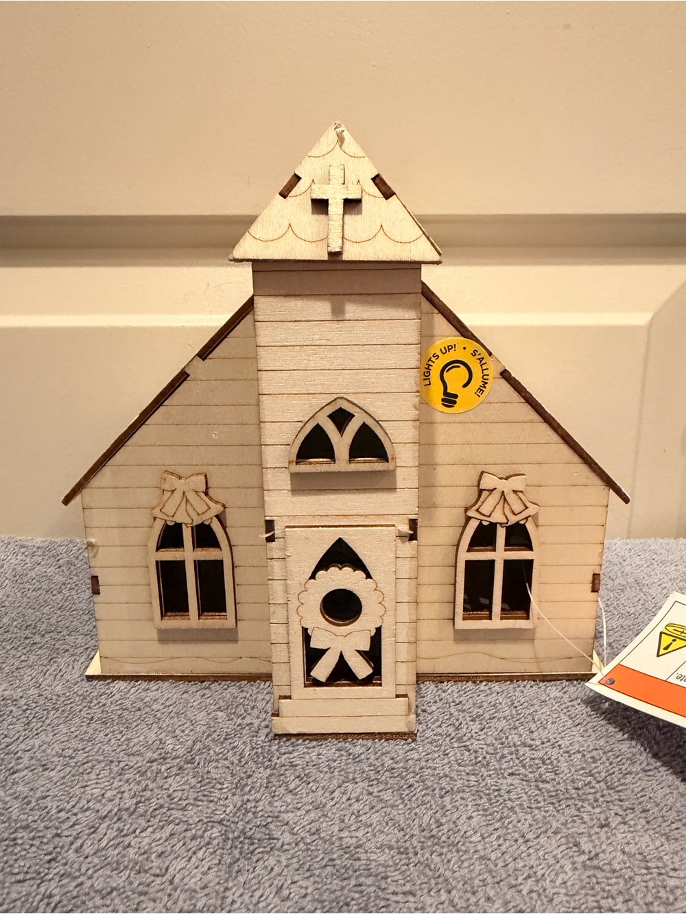 Make Market Wooden Church Playset Building Kit - Natural Beige